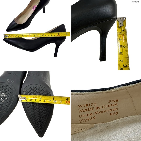 Cole Haan Go To Park Black Leather Almond Toe Pumps Size 5.5B - Picture 16 of 16